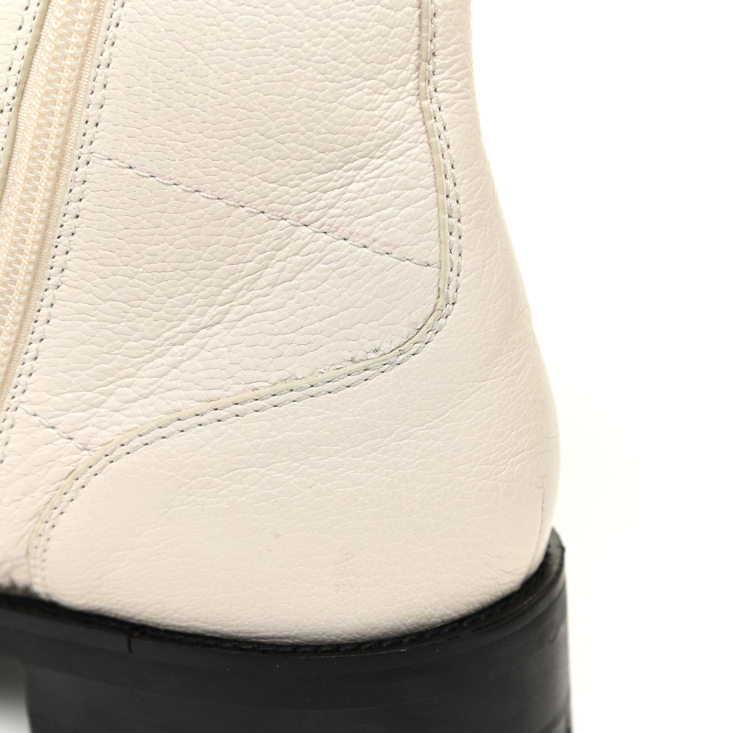 Jimmy Choo Goatskin Pearl Embellished Cruz Combat Boots 39.5 White 11 of 12