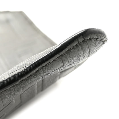 Fendi Vitello Grace FF 1974 Embossed Flat Pouch Anthracite 10 of 11