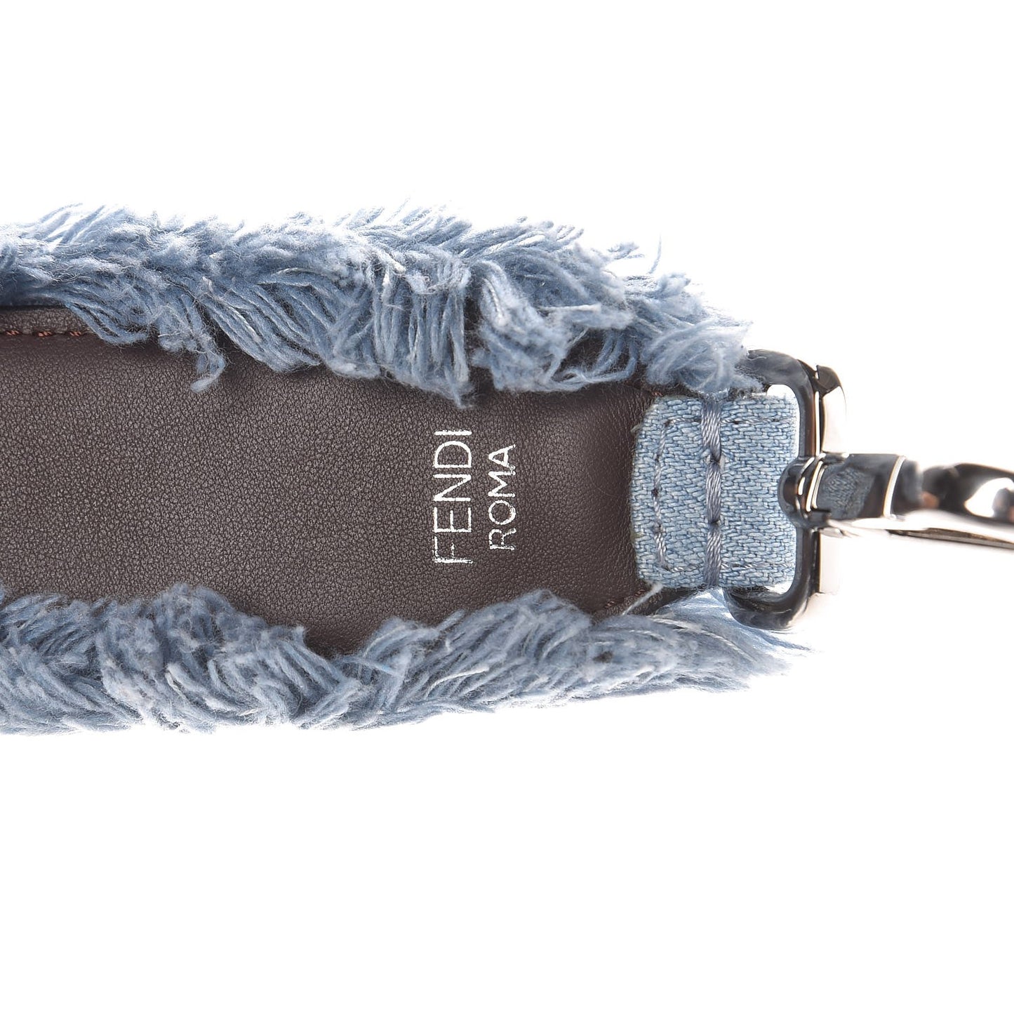 Denim Fringe Studded Strap You Blue Multicolor