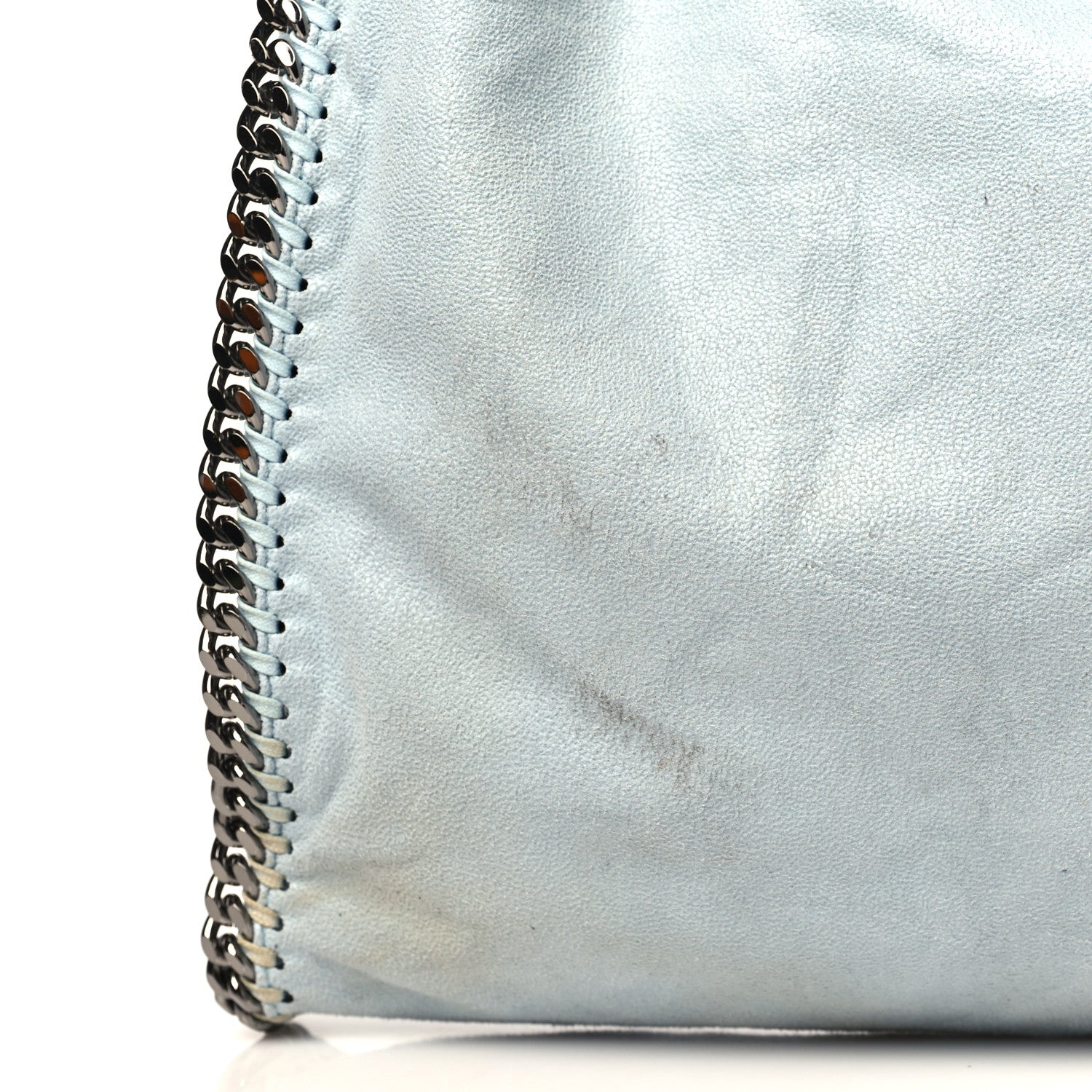 Stella McCartney Shaggy Deer Falabella Fold Over Tote Light Blue 8 of 10