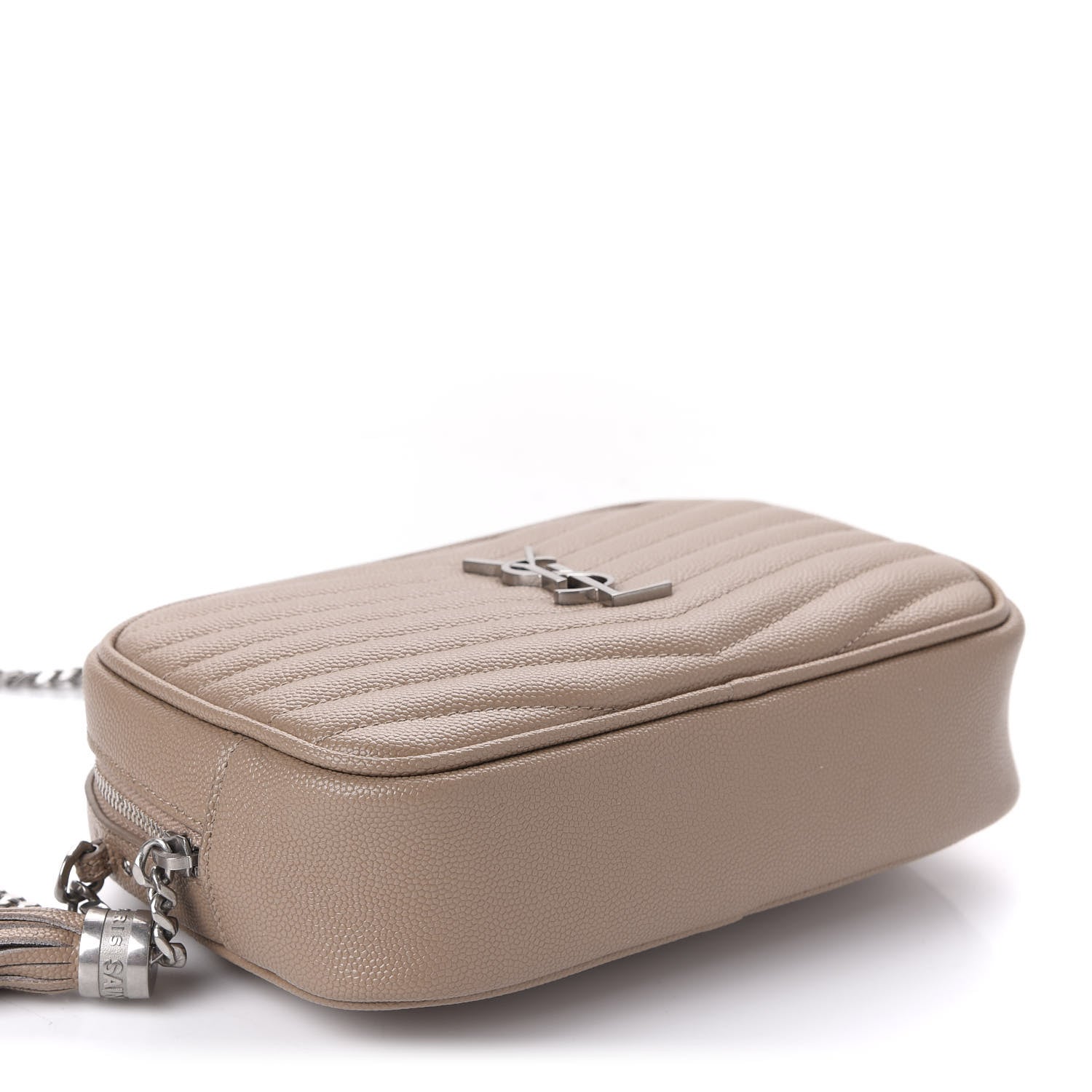 Saint Laurent Grain De Poudre Matelasse Monogram Mini Lou Camera Bag Gold Sand 4 of 10