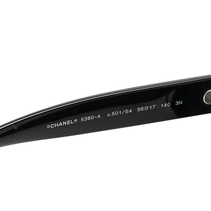 Chanel Acetate Polarized Square CC Sunglasses 5380 Black 5 of 8