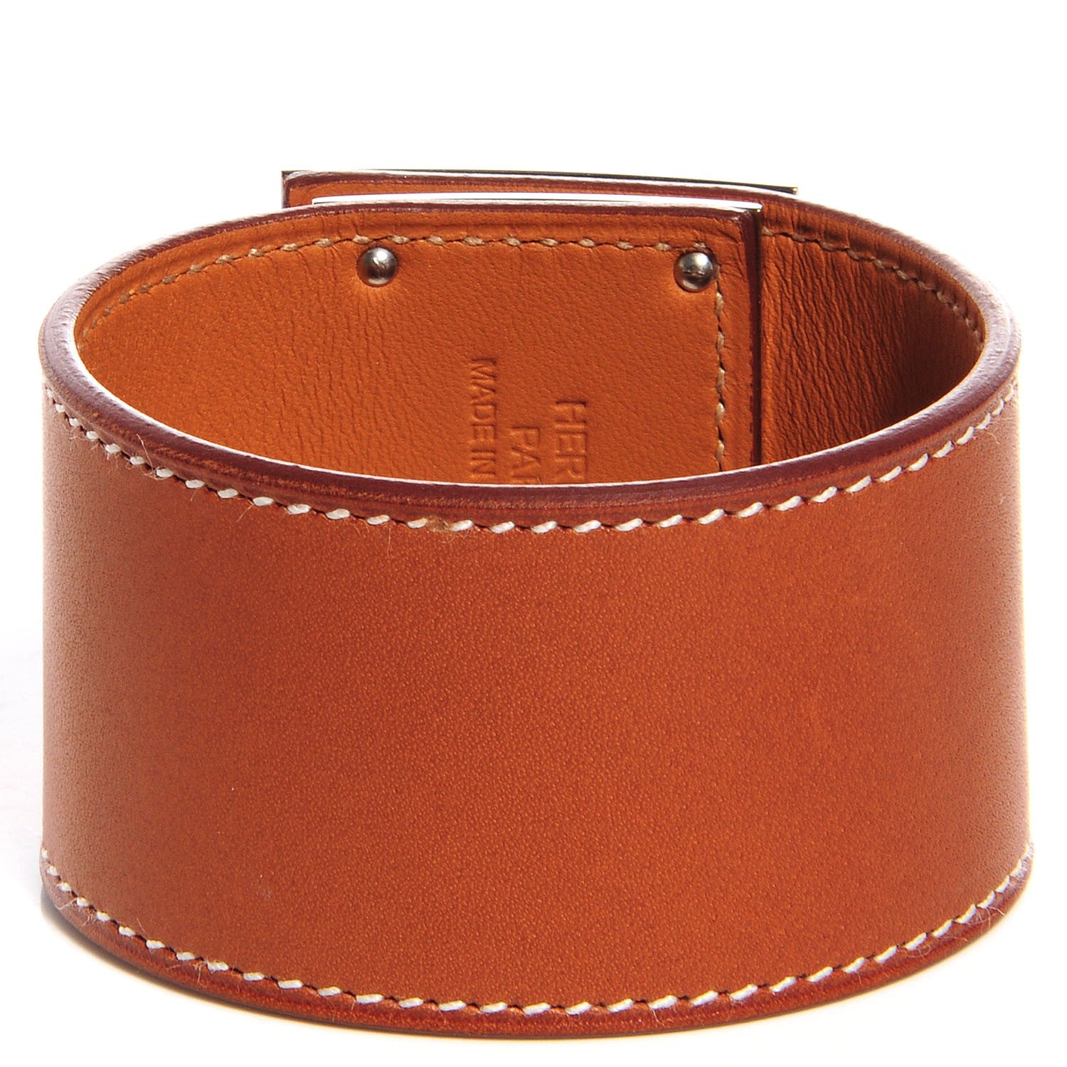 Hermes Natural Barenia Kelly Dog Cuff 3 of 6