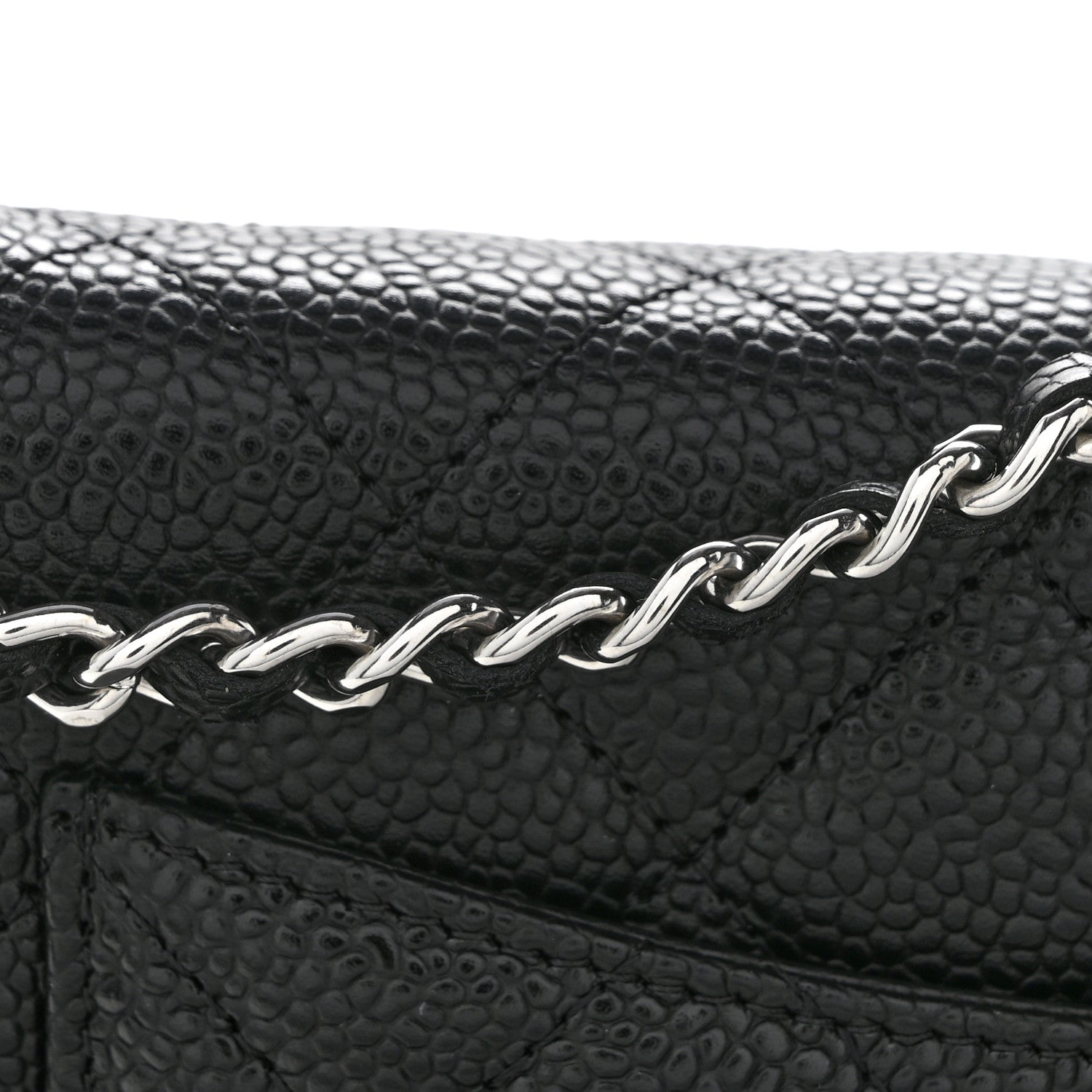 Chanel Caviar Quilted Wallet On Chain WOC Black 12 of 13