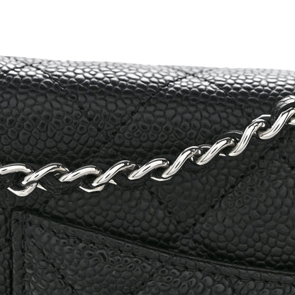 Chanel Caviar Quilted Wallet On Chain WOC Black 12 of 13