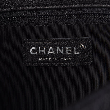 Chanel Caviar Chevron Quilted Small Puffy CC Flap Black 6 of 8