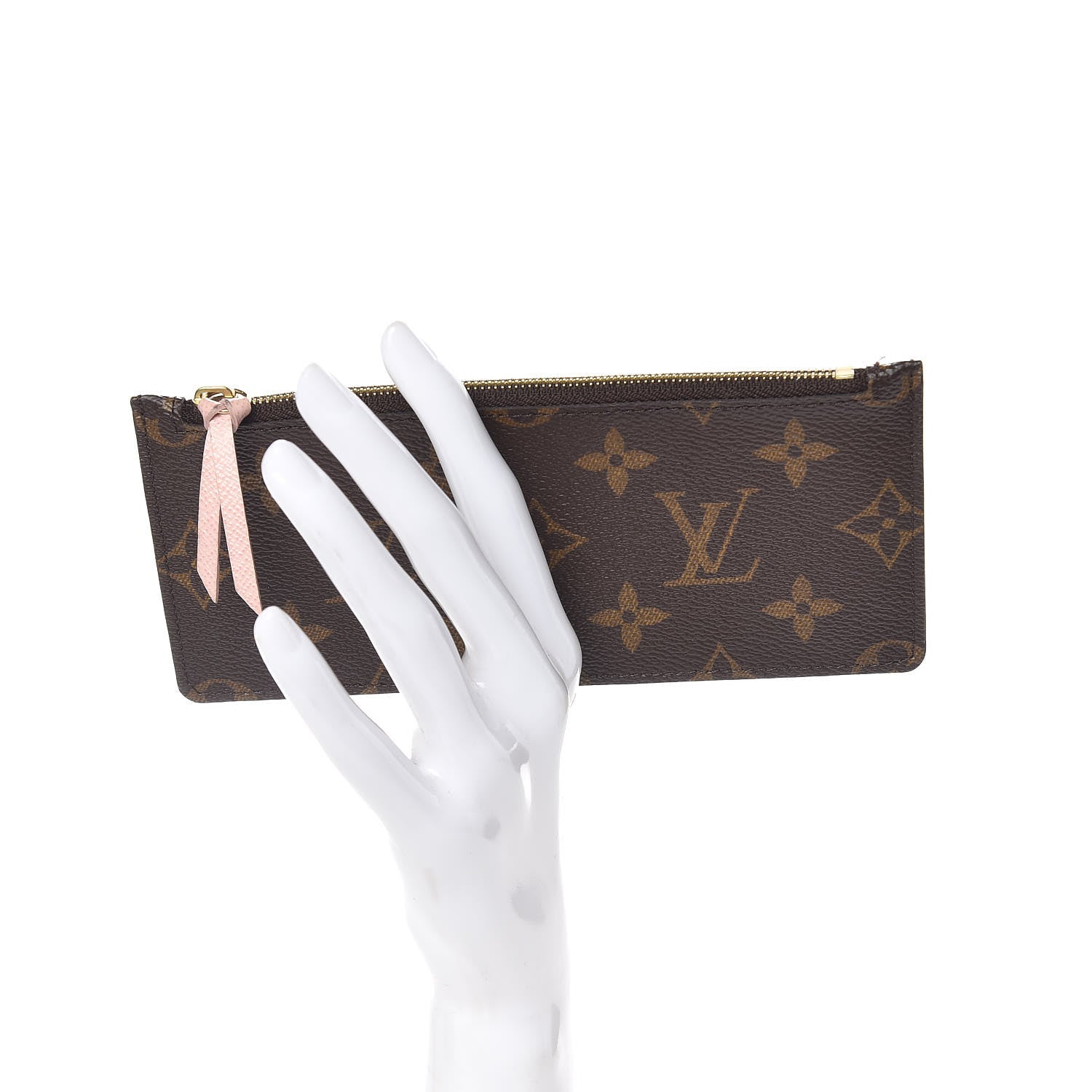 Louis Vuitton Monogram Josephine Wallet Zippered Insert Rose Ballerine 2 of 6