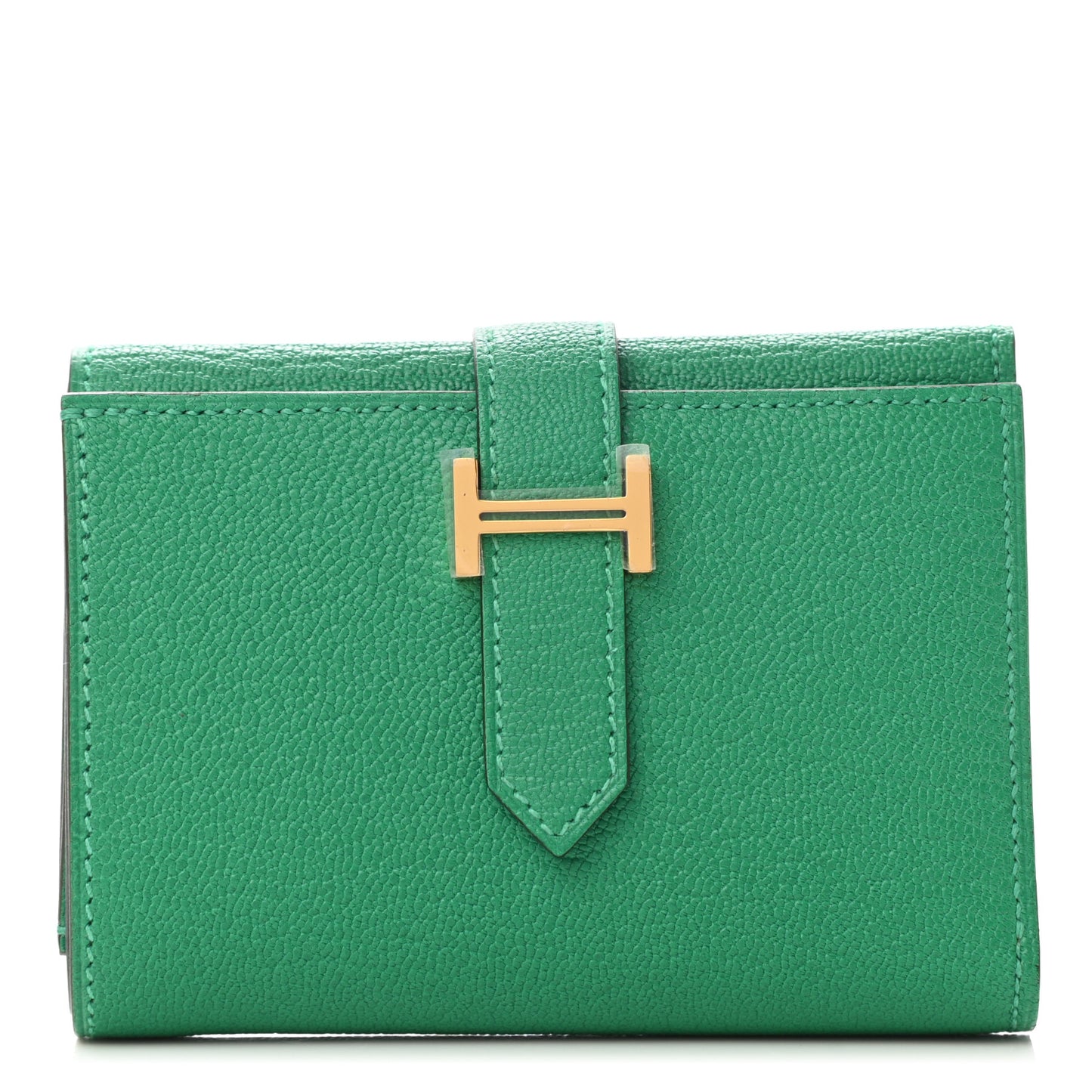 Chevre Mysore Tri-Fold Compact Bearn Wallet Menthe