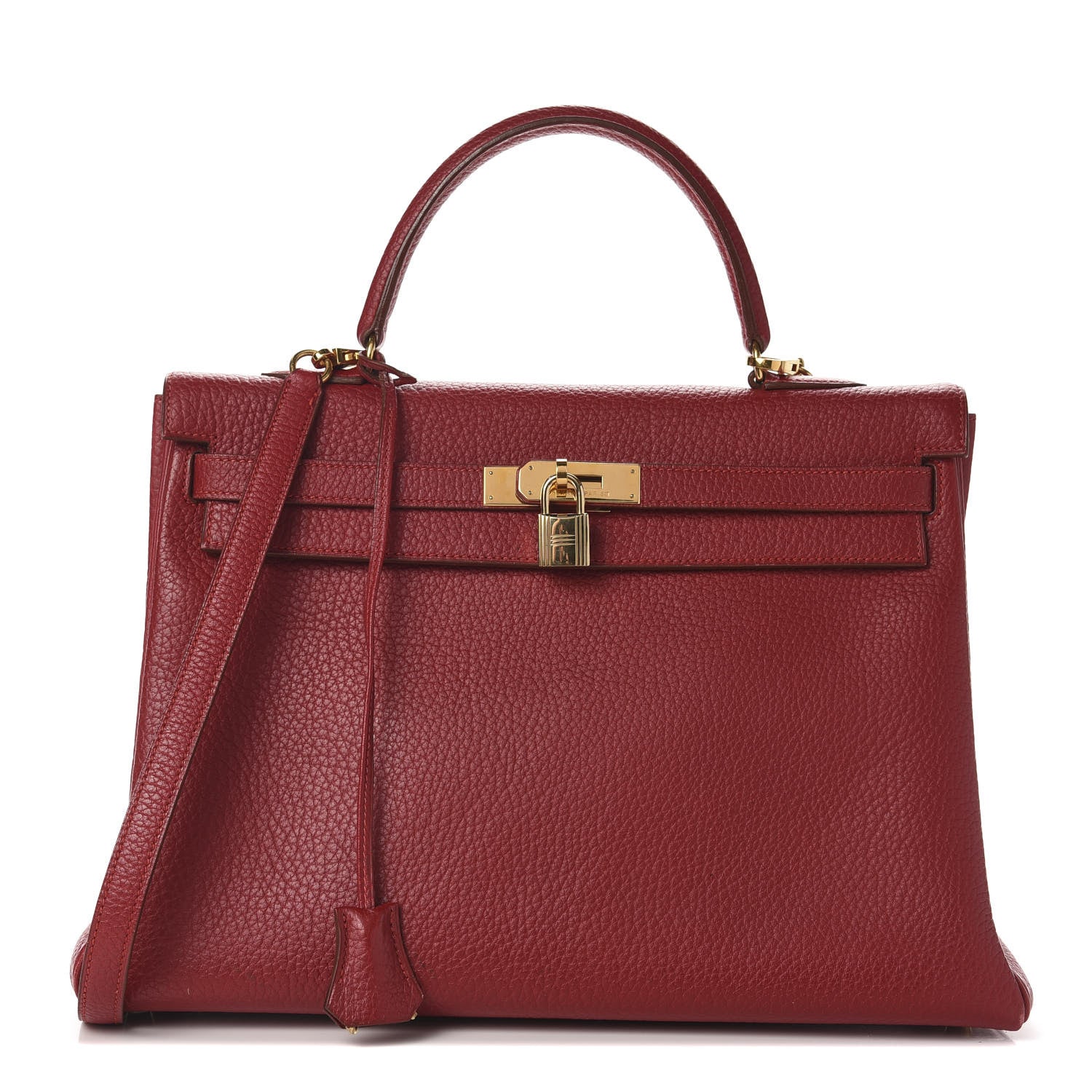 Hermes Fjord Kelly Retourne 35 Rouge Vif 1 of 17