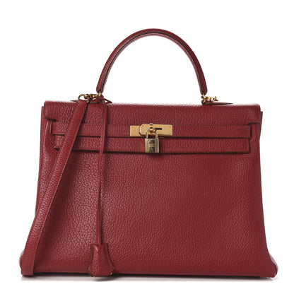 Hermes Fjord Kelly Retourne 35 Rouge Vif 1 of 17
