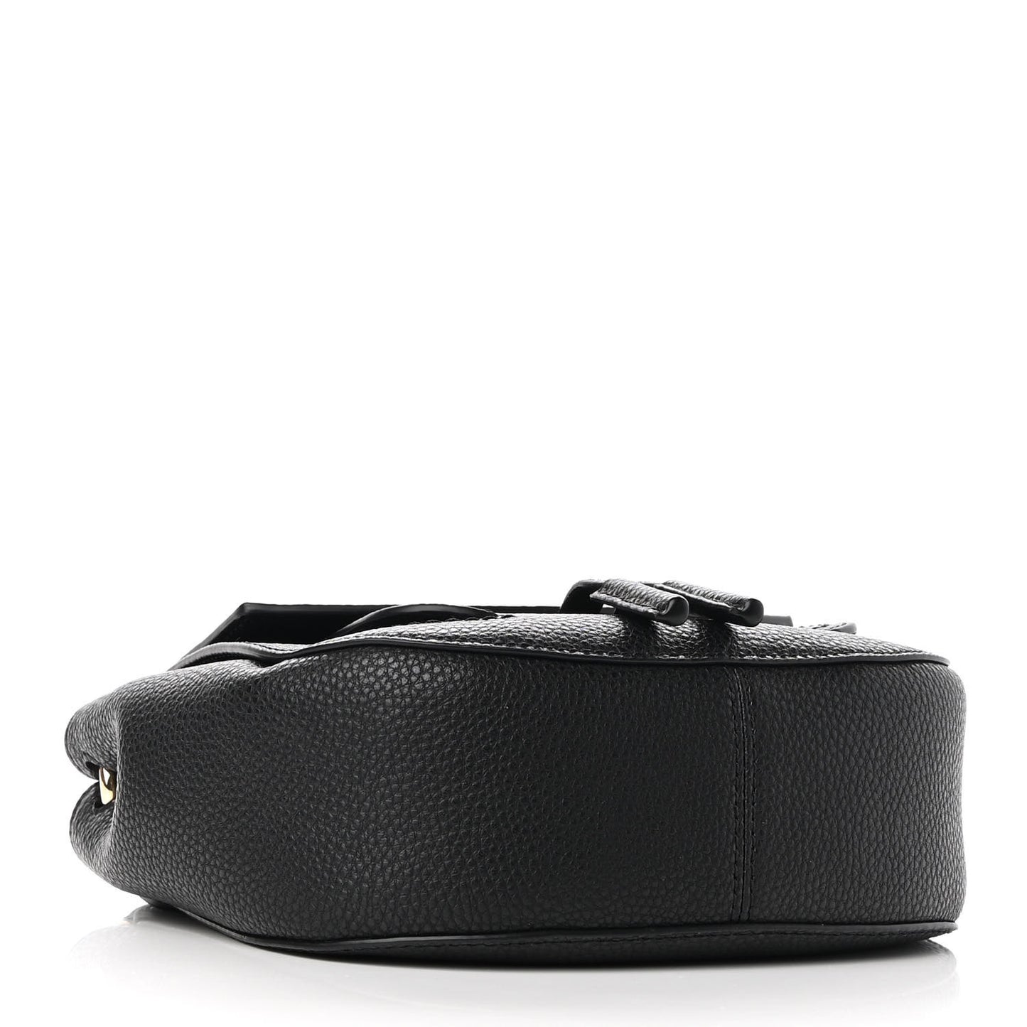 Pebbled Calfskin Maverick Saddle Bag Black
