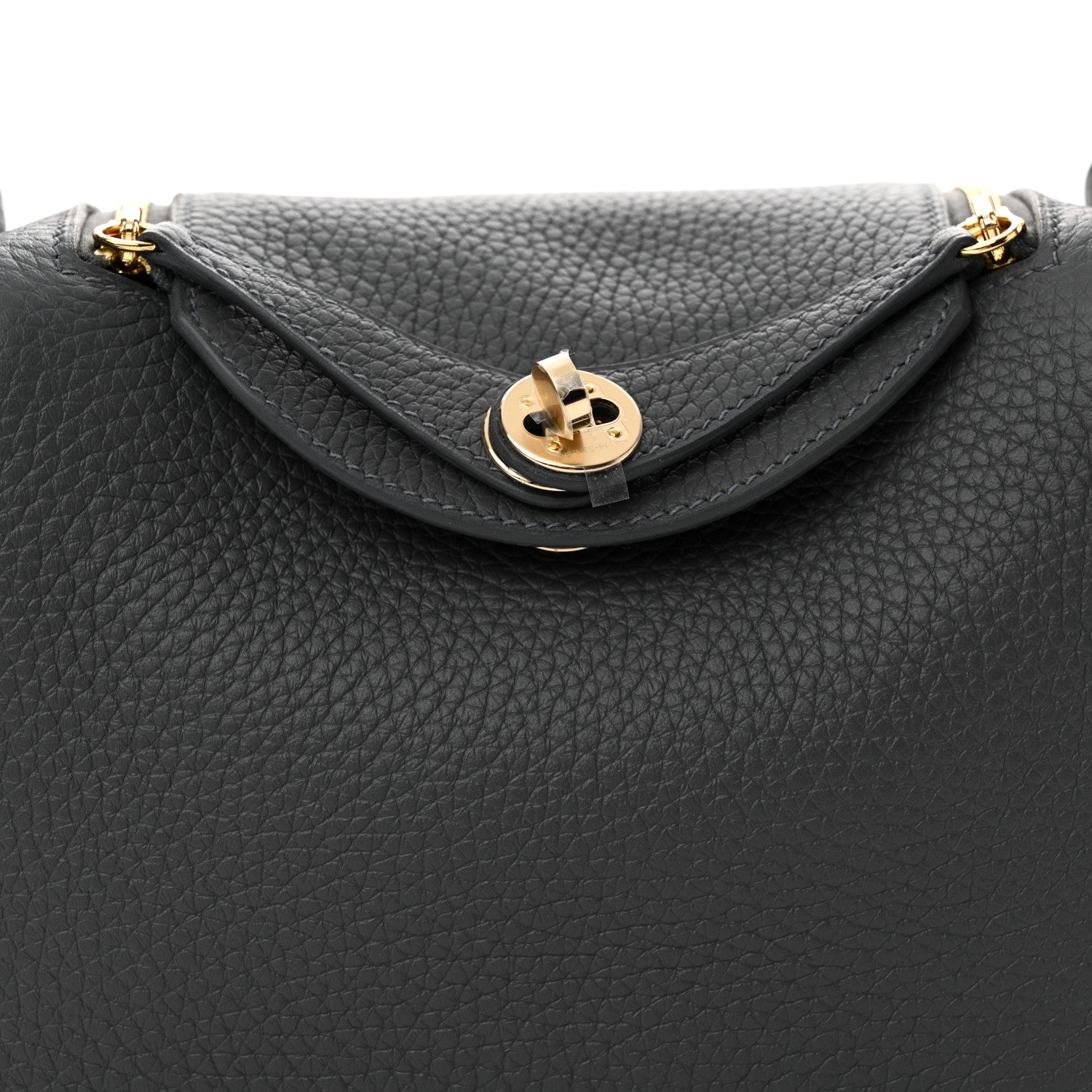 Hermes Taurillon Clemence Mini Lindy 20 Ardoise 8 of 11
