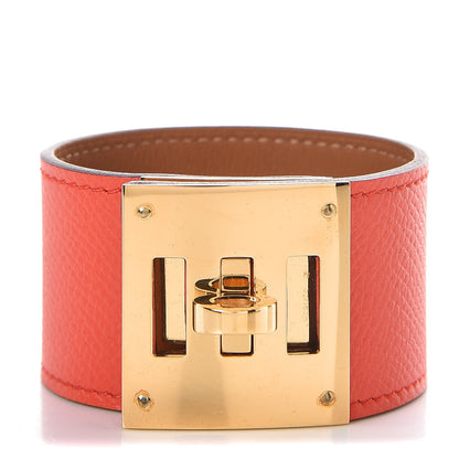 Hermes Epsom Kelly Dog Bracelet Orange Poppy 1 of 5