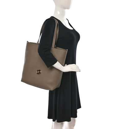 Versace Grained Calfskin Medusa Tote Beige 2 of 9