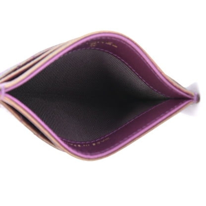 Chanel Iridescent Lambskin Quilted Card Holder Purple 9 of 24