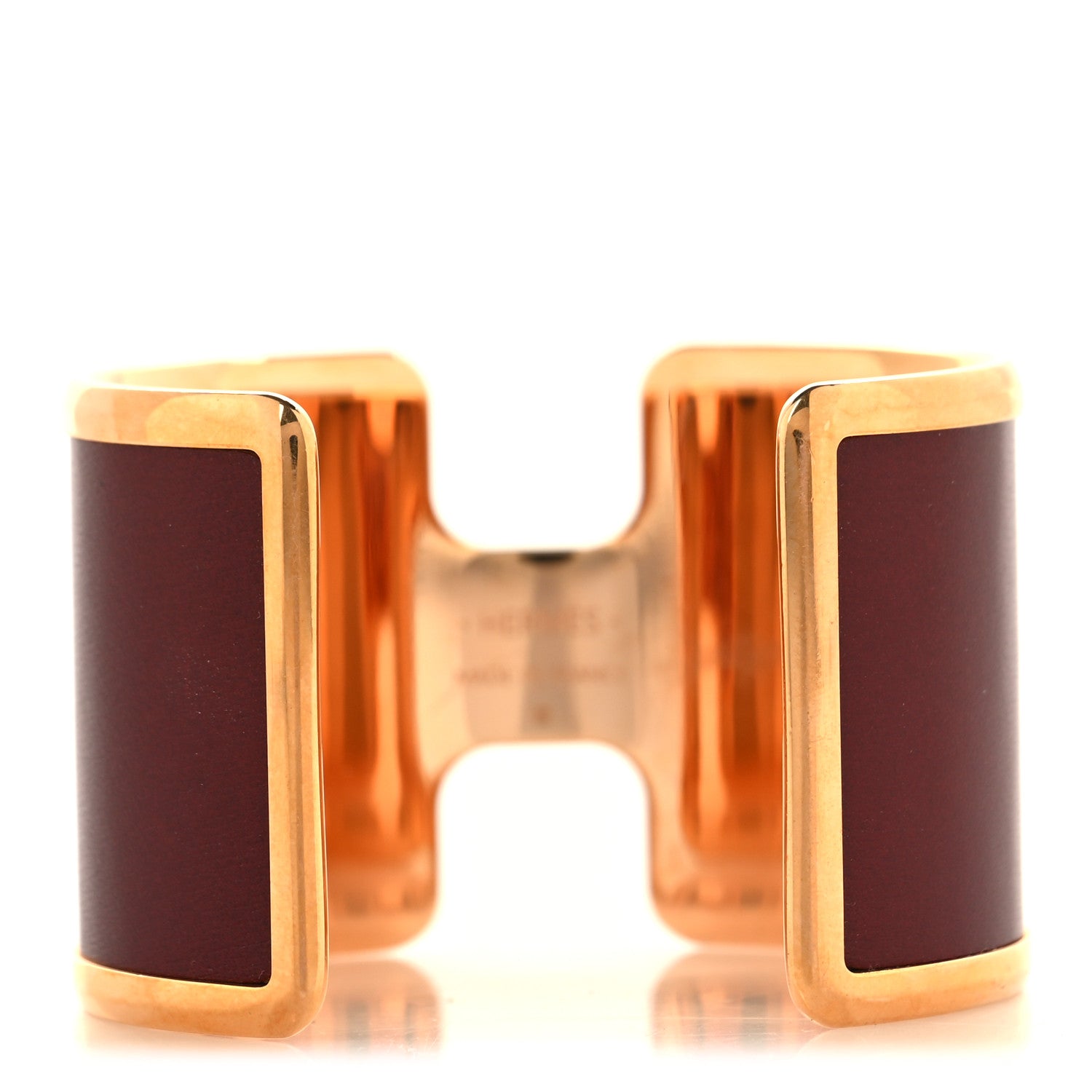 Hermes Box Olympe Cuff Bracelet Rouge H 3 of 4