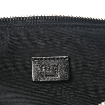 Fendi Shearling FF Pouch Black White 6 of 7