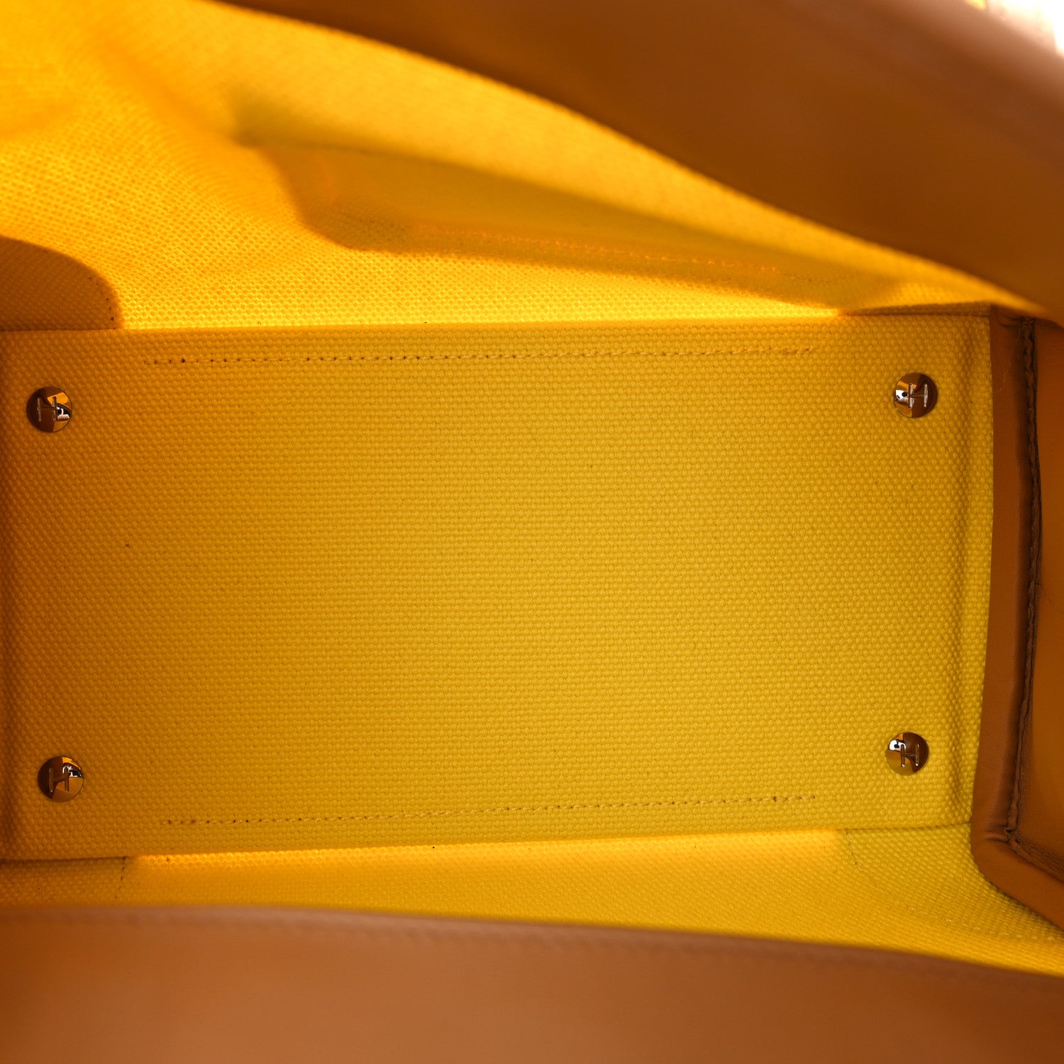 Hermes Toile Goeland Swift Cargo Birkin 25 Jaune Citron Chai 5 of 11