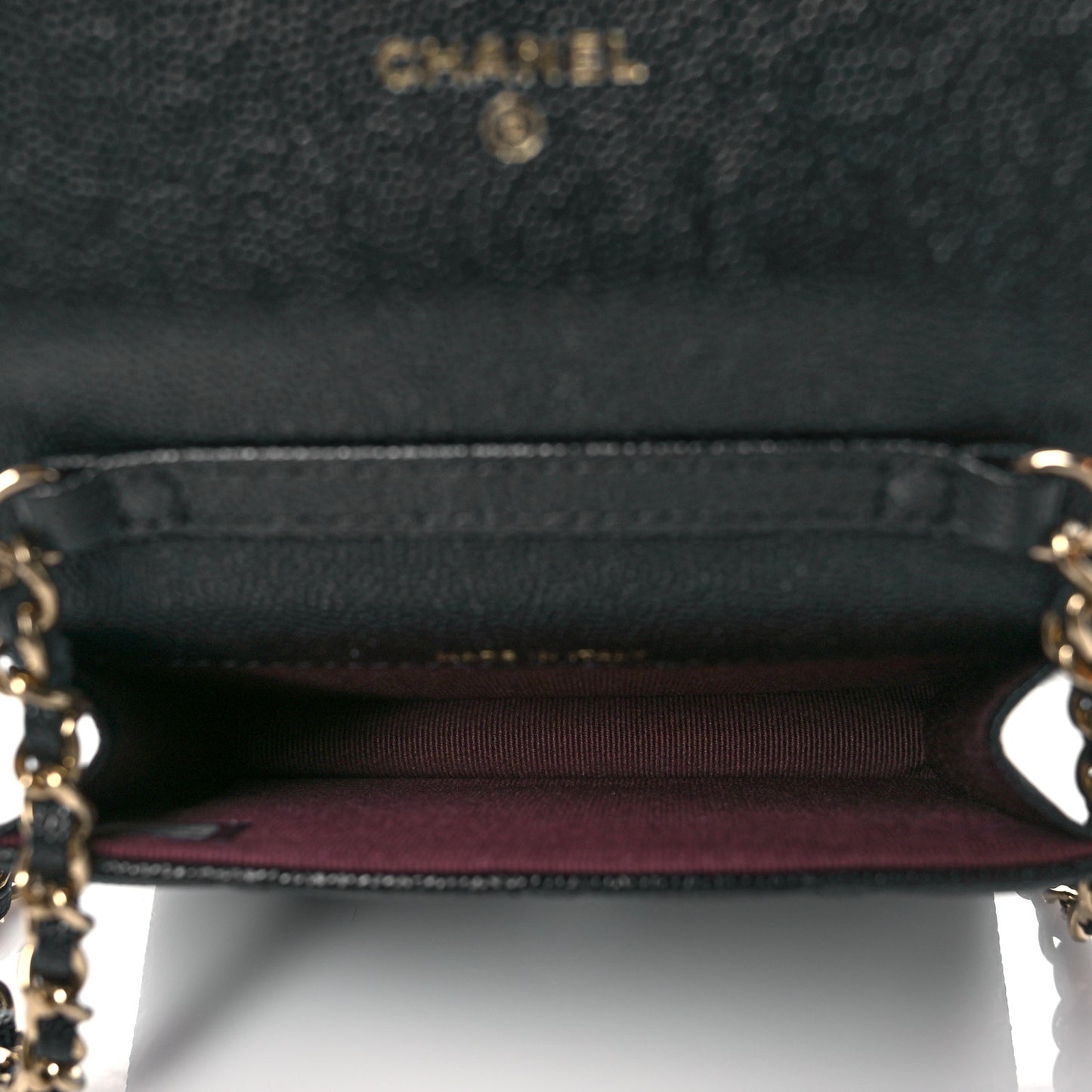 Caviar Quilted Mini Chain Bag Black