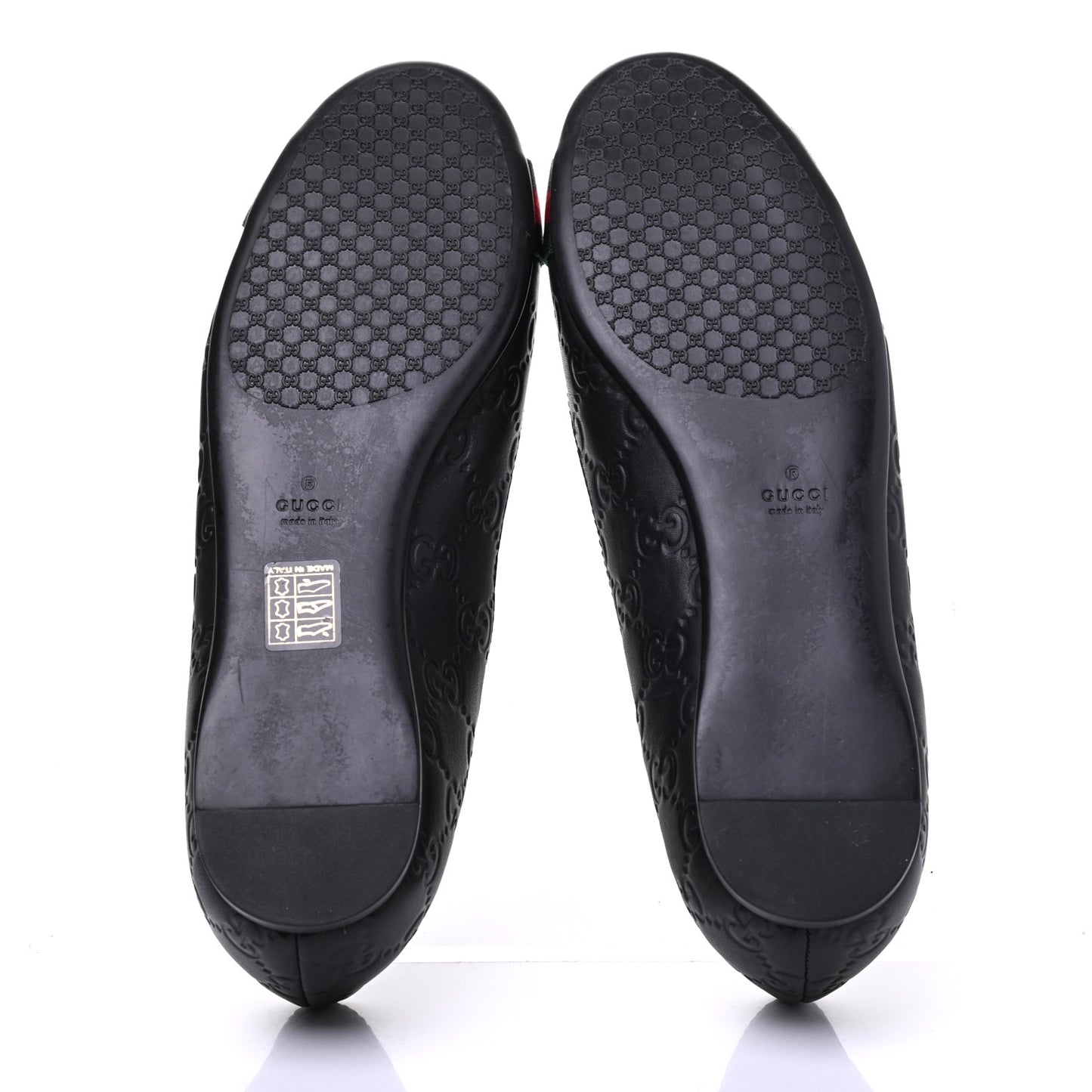 Guccissima Web Flats 37.5 Black
