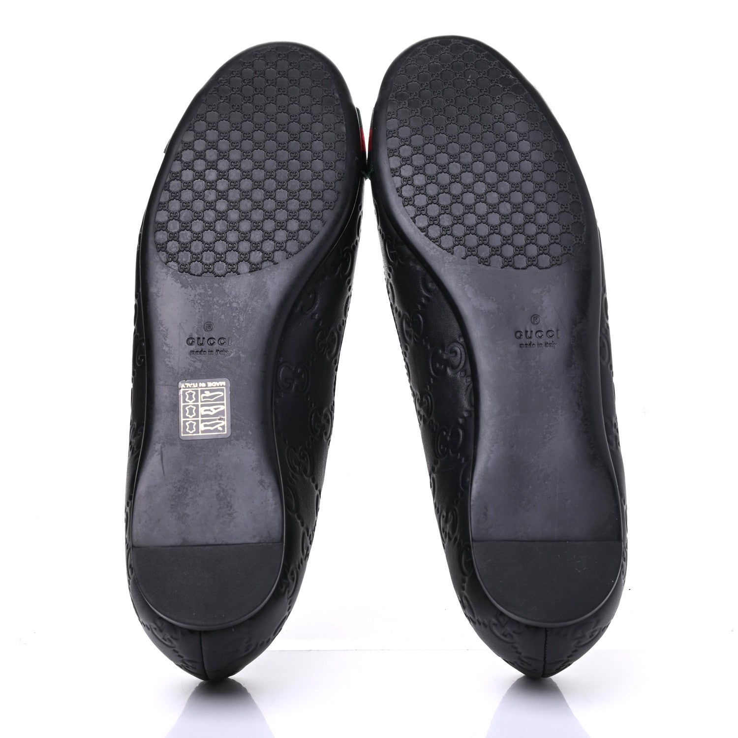 Gucci Guccissima Web Flats 37.5 Black 5 of 13