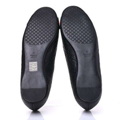 Gucci Guccissima Web Flats 37.5 Black 5 of 13