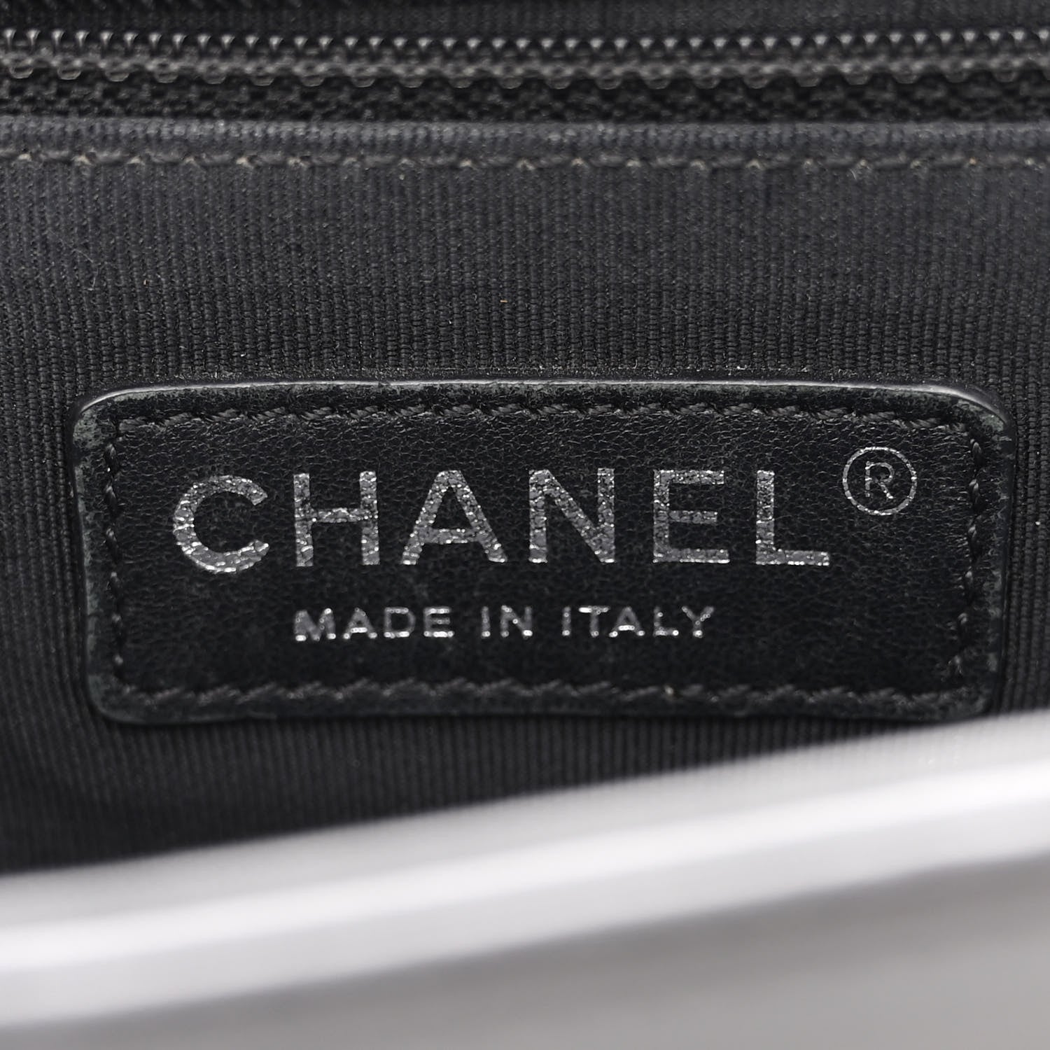 Chanel Calfskin Quilted Checkerboard Trim New Medium Boy Flap Black White 6 of 17