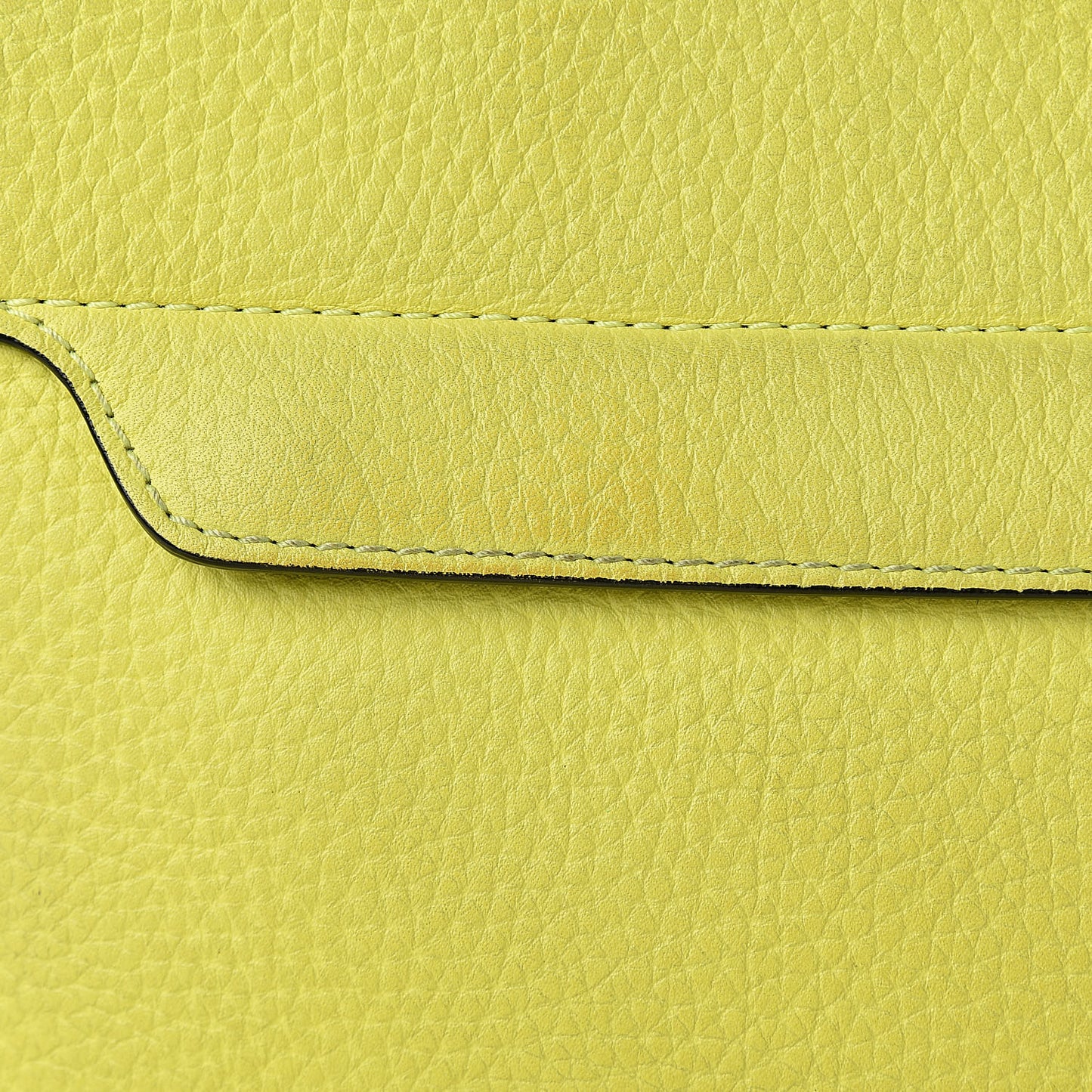 Signature Grain Small Burleigh Crossbody Bag Neon Yellow