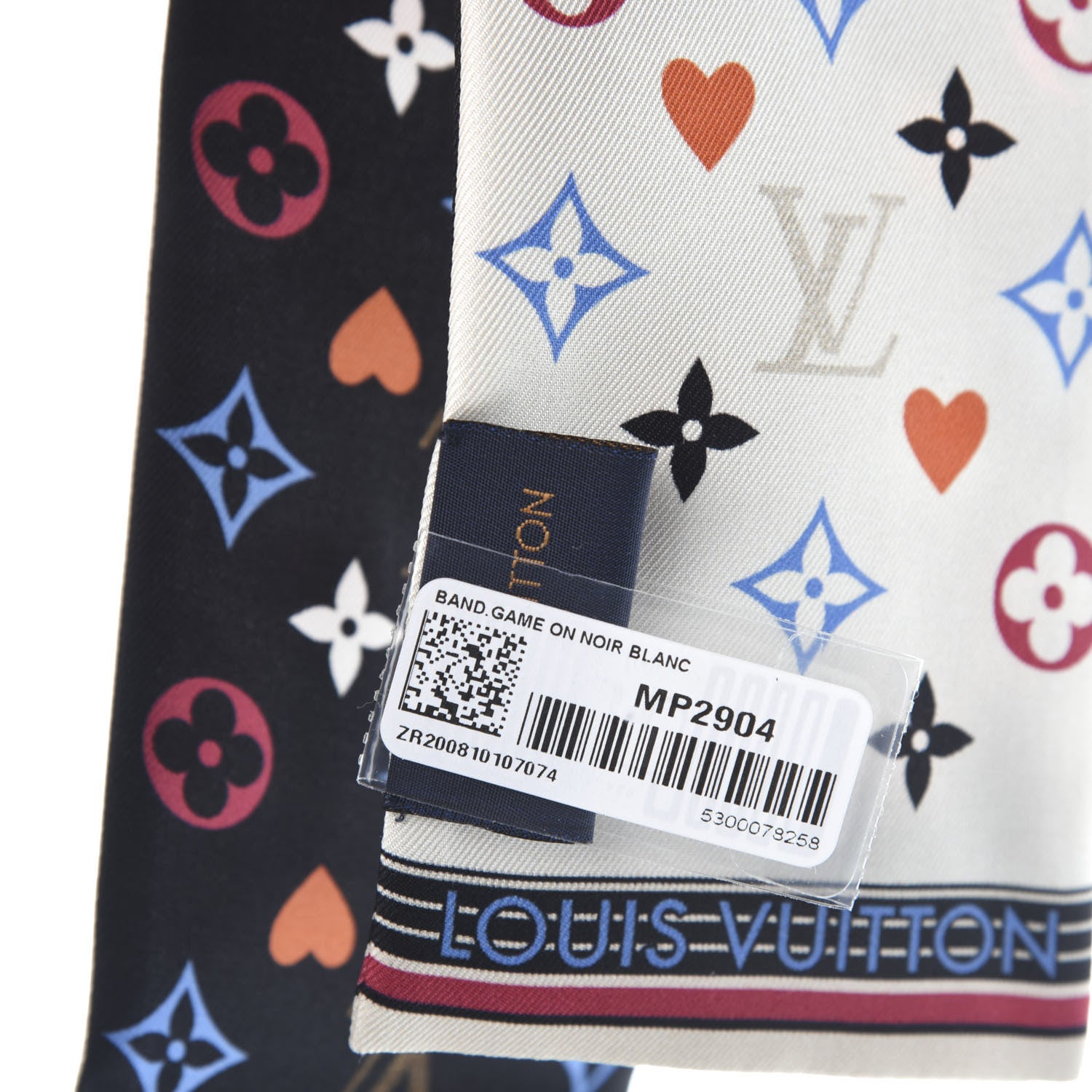 Louis Vuitton Silk Game On Bandeau Black White 3 of 3