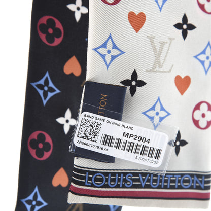 Louis Vuitton Silk Game On Bandeau Black White 3 of 3
