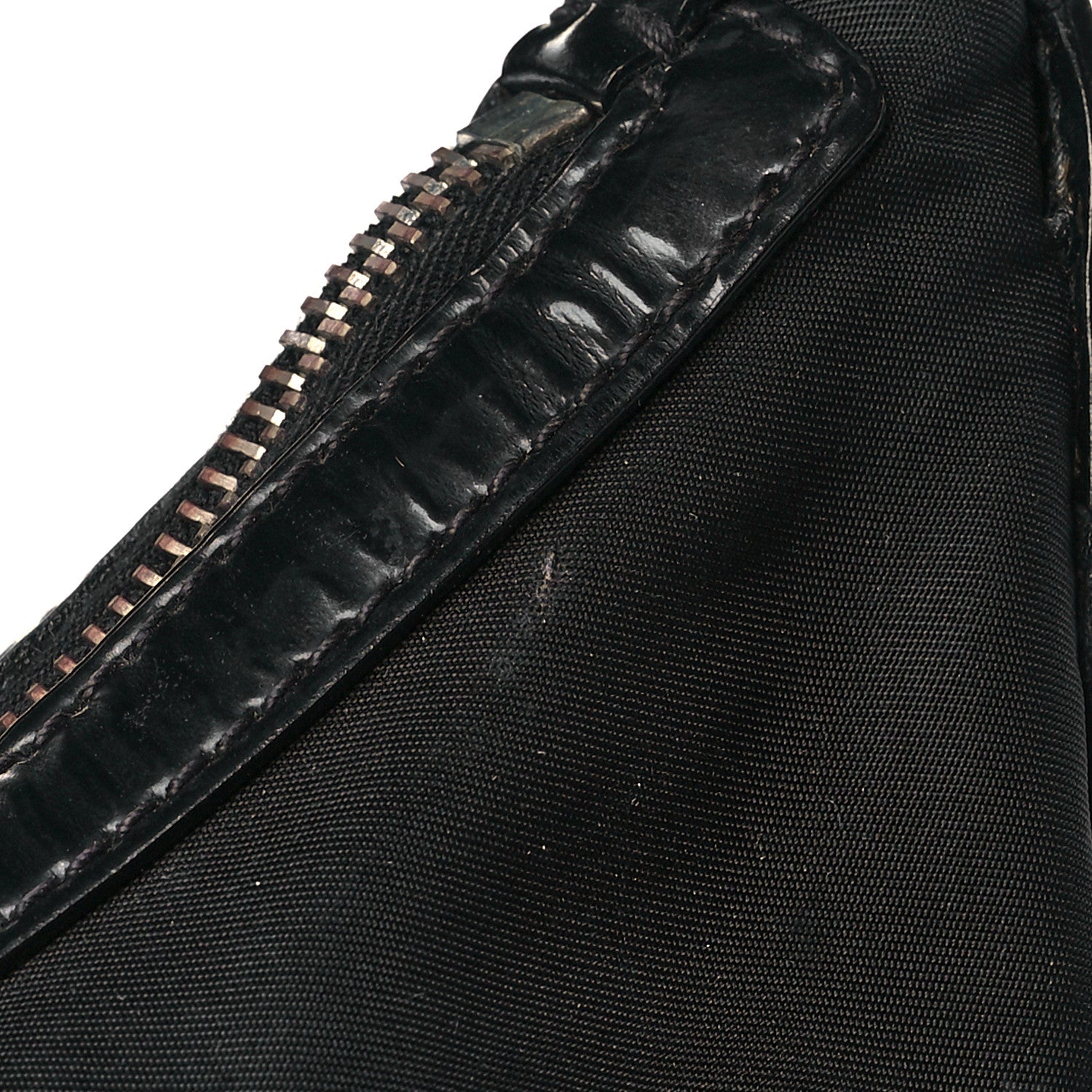 Prada Tessuto Nylon Calfskin Logo Shoulder Bag Black 8 of 18