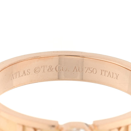 Tiffany 18K Rose Gold Diamond Narrow Atlas Closed Ring 54 6.75 4 of 4
