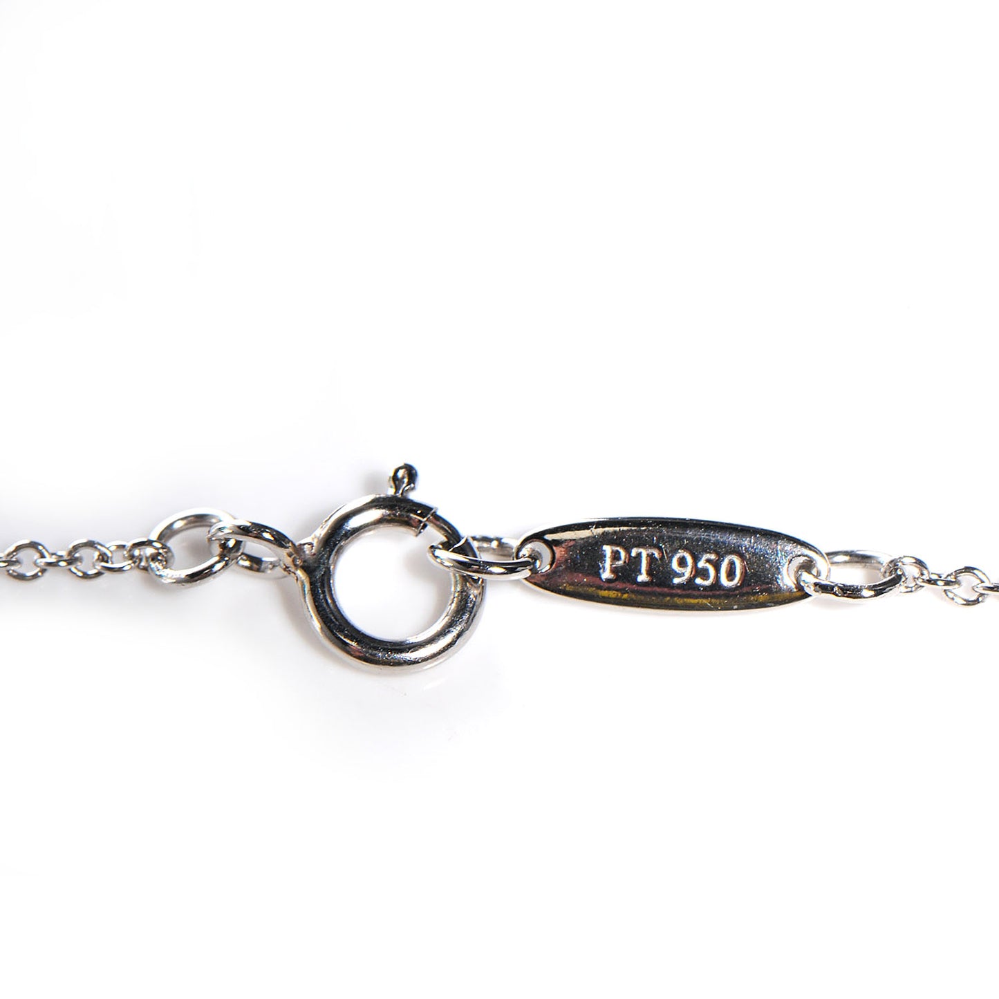 Platinum 18K Rose Gold Diamond Vintage Lock Pendant Necklace
