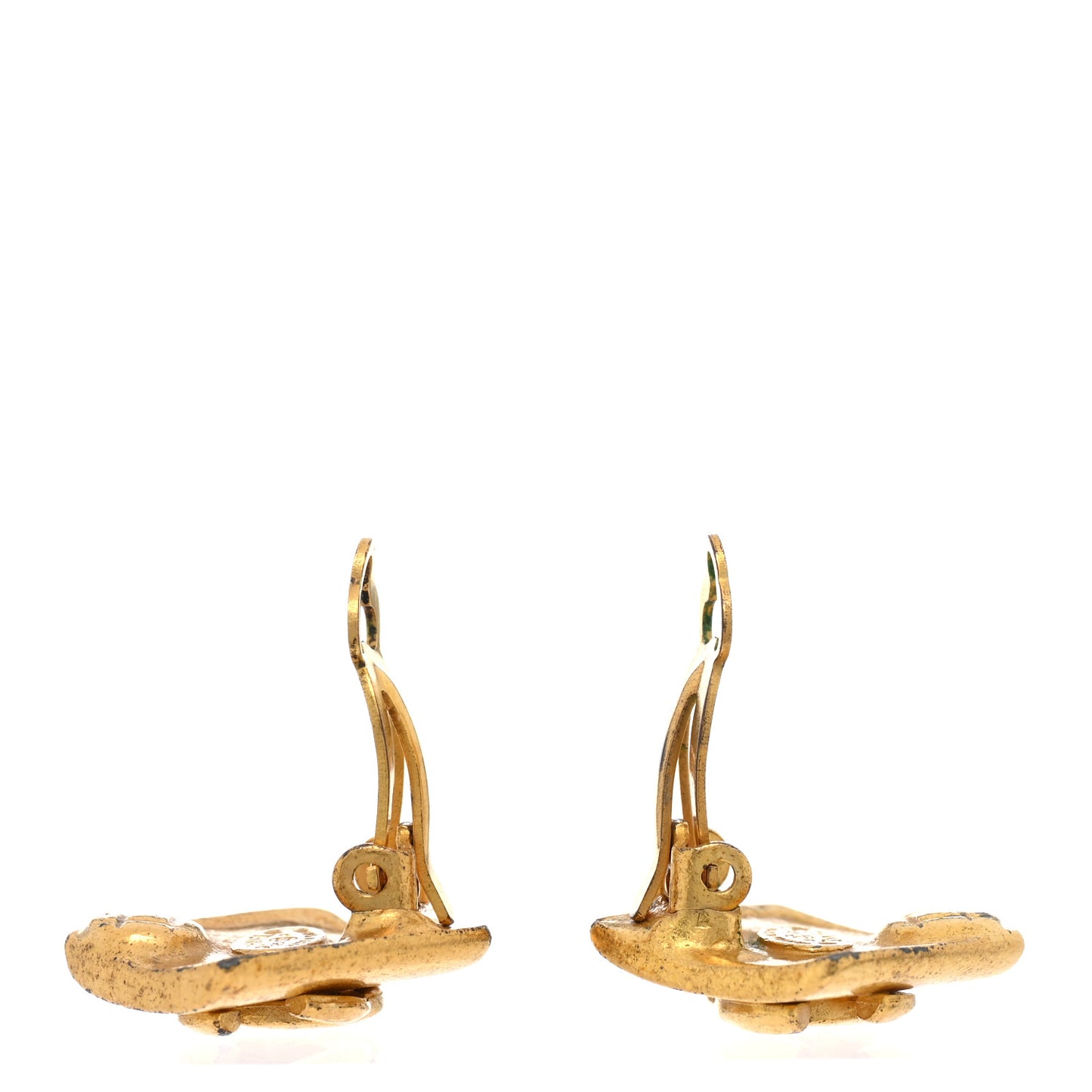 CC Clip On Earrings Gold