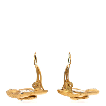 Chanel CC Clip On Earrings Gold 3 of 5