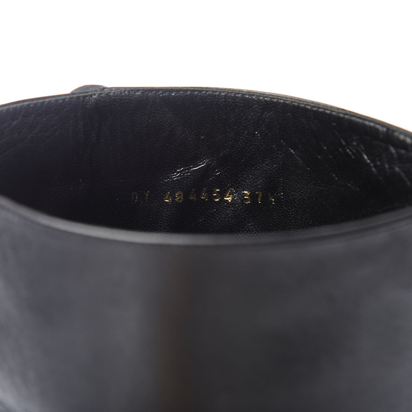 Calfskin Niki Fringe High Boots 37.5 Black