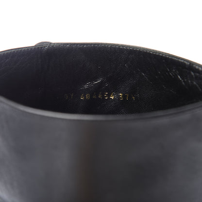 Saint Laurent Calfskin Niki Fringe High Boots 37.5 Black 8 of 8