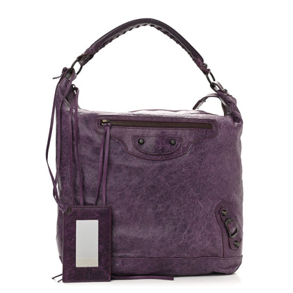 Balenciaga Agneau Classic Hardware Day Hobo Raisin 1 of 12