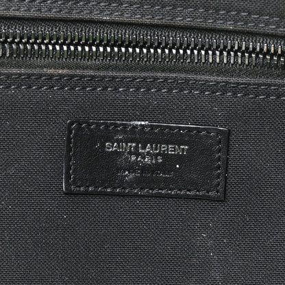 Saint Laurent Canvas Noe Striped Tote Black White 6 of 12