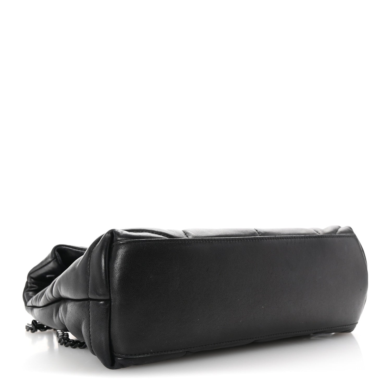 Saint Laurent Lambskin Quilted Monogram Monochrome Small Loulou Puffer Chain Satchel Black 4 of 9