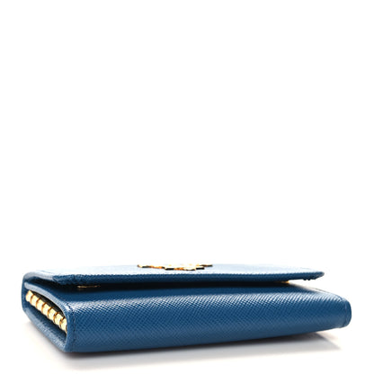 Prada Saffiano Fiocco 6 Key Holder Cobalto 4 of 7