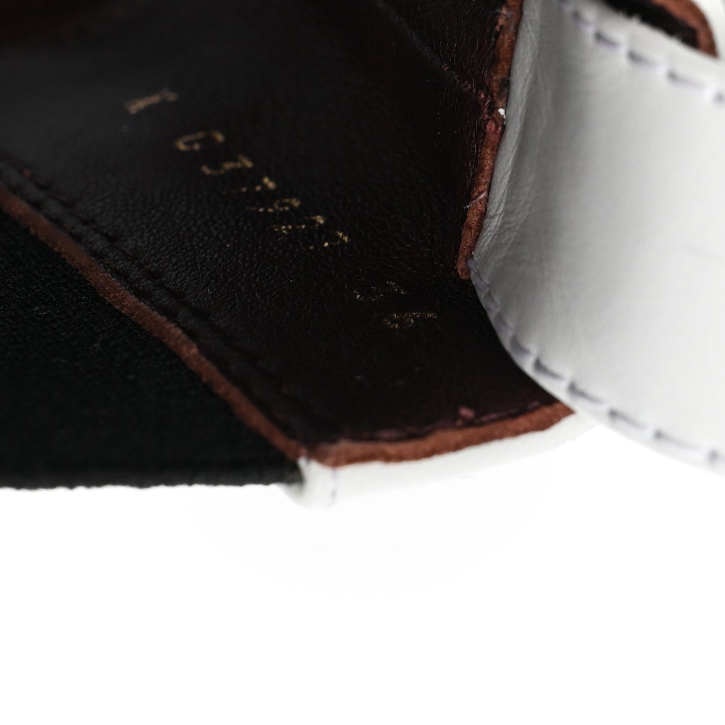 Calfskin Cap Toe CC Ankle Boots 36 White Black