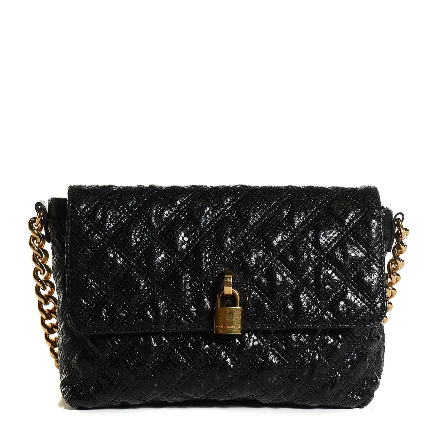 Python Embossed The Large Single Flap Black