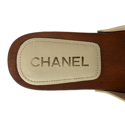 Chanel Calfskin Camellia Clogs 41 Light Beige 6 of 9