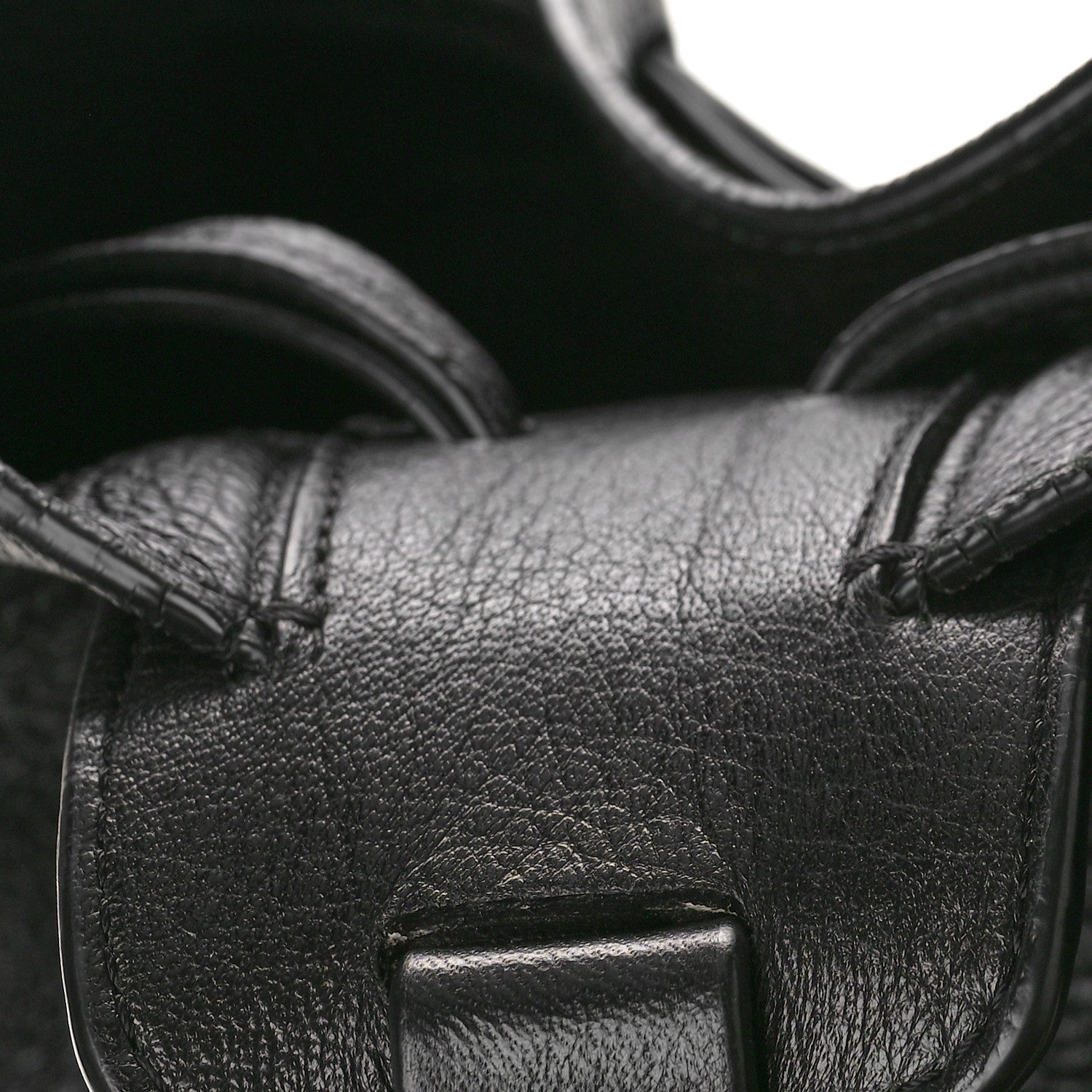 The Row Grained Calfskin Drawstring Bucket Bag Black 13 of 16