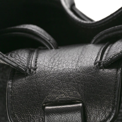 The Row Grained Calfskin Drawstring Bucket Bag Black 13 of 16