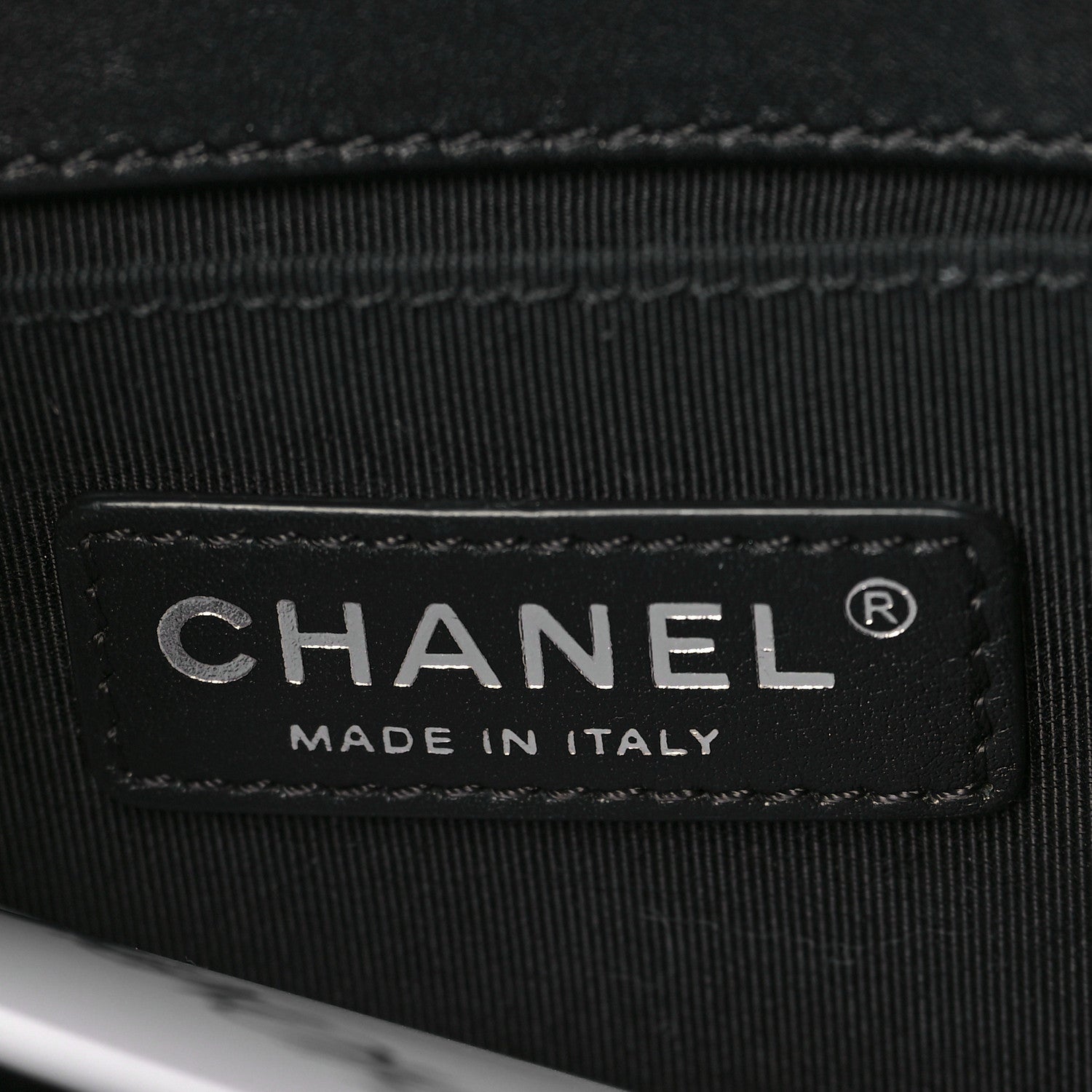 Chanel Calfskin Chevron Quilted Medium Boy Flap Black 6 of 9