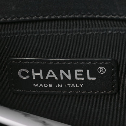 Chanel Calfskin Chevron Quilted Medium Boy Flap Black 6 of 9