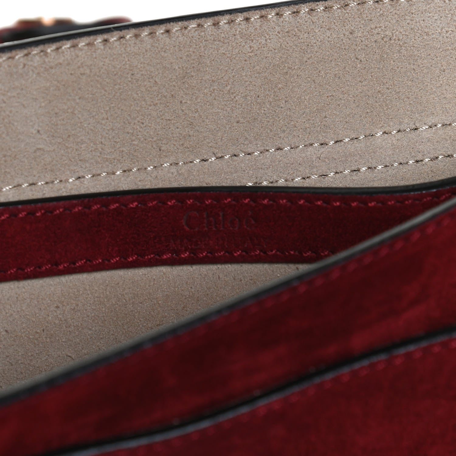 Chloe Suede Calfskin Braided Mini Hudson Shoulder Bag Sienna Red 5 of 11