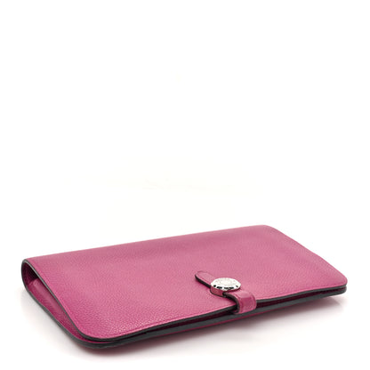 Hermes Evercolor Dogon Duo Wallet Rose Pourpre 5 of 16